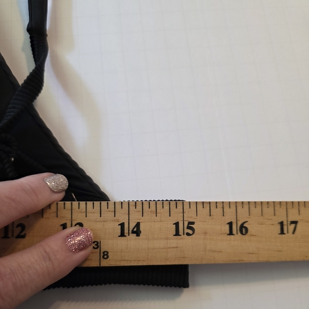 Aerie Women's Size XS Triangle Black Bikini Top - Picture 2 of 9